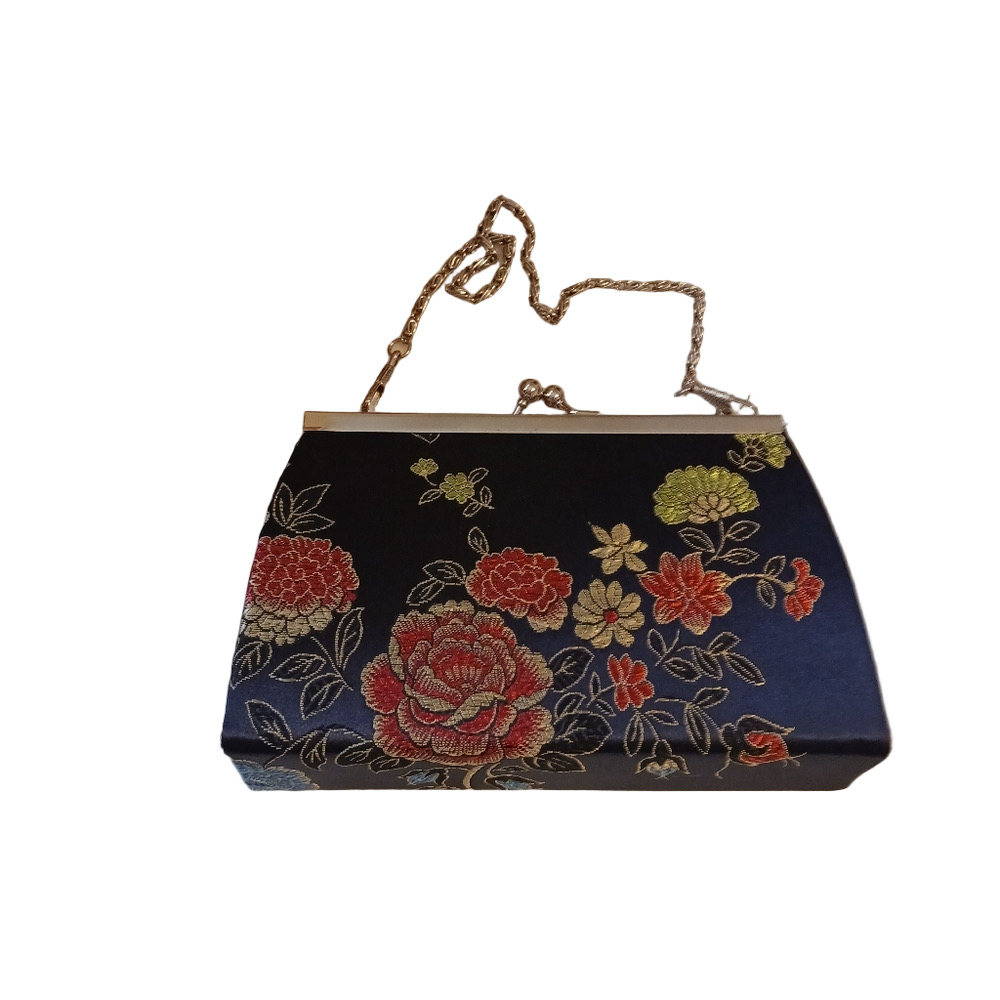 Embroidered silk bag from Singapore Artisan